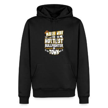 Rodeo - Männer Premium Bio Hoodie - Schwarz - Vorne - Nico (187cm)