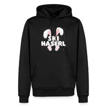 Skifahren Ski Hase Skihaserl Party Crew Apres Ski - Männer Premium Bio Hoodie - Schwarz - Vorne - Nico (187cm)