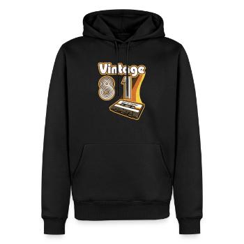 1981 Geburtstag geboren im Jahr 1981 Retro Vintage - Männer Premium Bio Hoodie - Schwarz - Vorne - Nico (187cm)