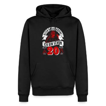 20. Geburtstag Mann Geschenk lustig Geburtstag 20 - Männer Premium Bio Hoodie - Schwarz - Vorne - Nico (187cm)