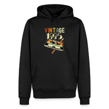 1995 Anniversaire Né En 1995 Rétro Millésime - Sweat à capuche Premium bio Homme - noir - Devant - Nico (187cm)
