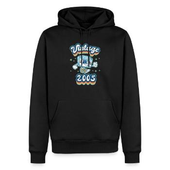 2005 Anniversaire Né En 2005 Rétro Millésime - Sweat à capuche Premium bio Homme - noir - Devant - Nico (187cm)