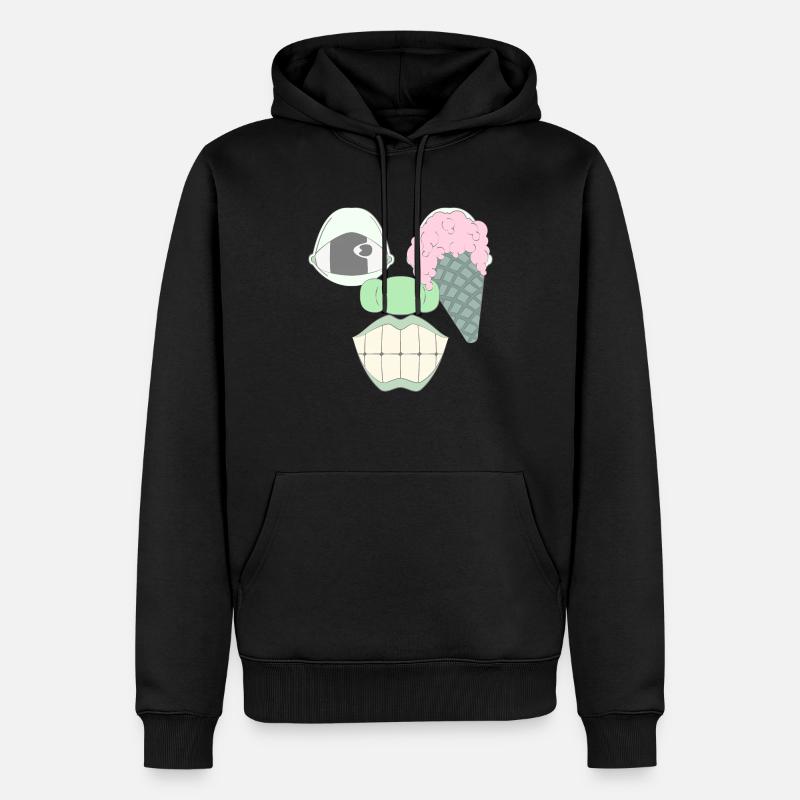 UN CLASSIQUE - Sweat à capuche Premium bio Homme - noir