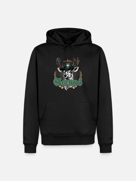 Servus Bayern Dialekt Tracht Trachtenshirt Herren - Sweat à capuche Premium bio Homme - noir