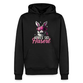 Après-ski Bunny Skier Après Ski Party Femmes - Sweat à capuche Premium bio Homme - noir - Devant - Nico (187cm)