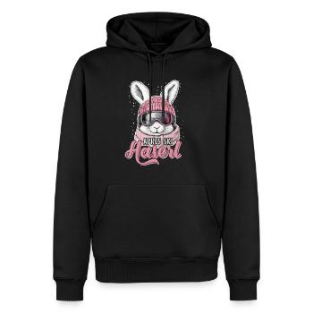 Après-ski Bunny Skier Après Ski Party Femmes - Sweat à capuche Premium bio Homme - noir - Devant - Nico (187cm)
