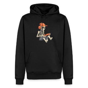 Skelett Halloween Gamer Gaming Junge Kinder Boy - Männer Premium Bio Hoodie - Schwarz - Vorne - Nico (187cm)