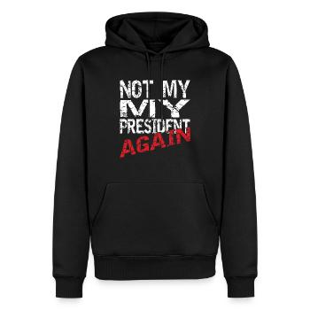 Pas encore mon président. - Sweat à capuche Premium bio Homme - noir - Devant - Nico (187cm)