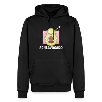 Schlavocado Avocado Offizielles Schlafshirt Schlaf - Männer Premium Bio Hoodie - Schwarz - Vorne - Nico (187cm)