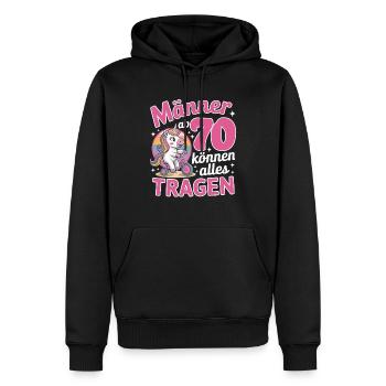 70. Geburtstag Männer Frauen Lustig 70 Jahre - Männer Premium Bio Hoodie - Schwarz - Vorne - Nico (187cm)