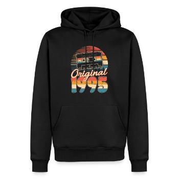 30e anniversaire 30 ans Né 1995 Homme Femme - Sweat à capuche Premium bio Homme - noir - Devant - Nico (187cm)