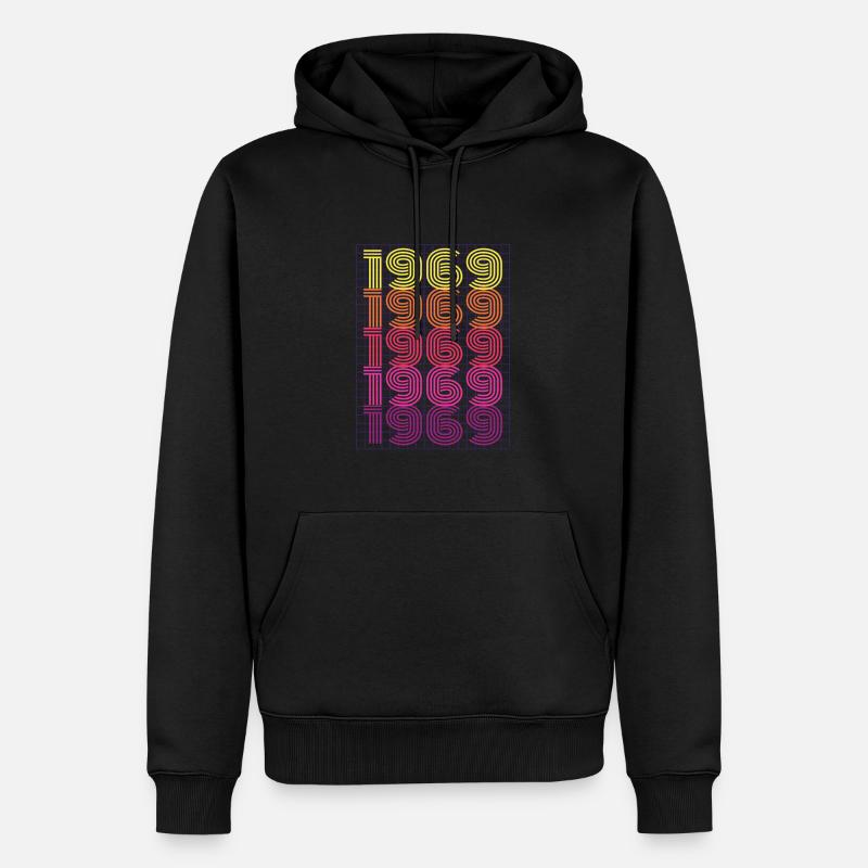 1969 Retro - Männer Premium Bio Hoodie - Schwarz