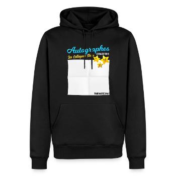 Collegue Autographe Cadeau Collector - Sweat à capuche Premium bio Homme - noir - Devant - Nico (187cm)