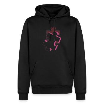 COMPLETE - Men’s Premium Organic Hoodie - black - Front - Nico (187cm)