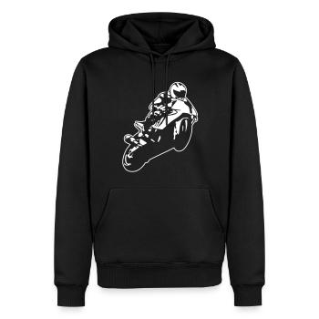 Superbike HP4 Wheelie - Sweat à capuche Premium bio Homme - noir - Devant - Nico (187cm)