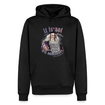 Harry Potter Dicton D'Albus Dumbledore - Sweat à capuche Premium bio Homme - noir - Devant - Nico (187cm)