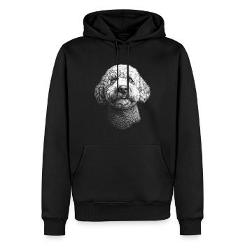 Lagotto Romagnolo Portrait Chien Chien - Sweat à capuche Premium bio Homme - noir - Devant - Nico (187cm)