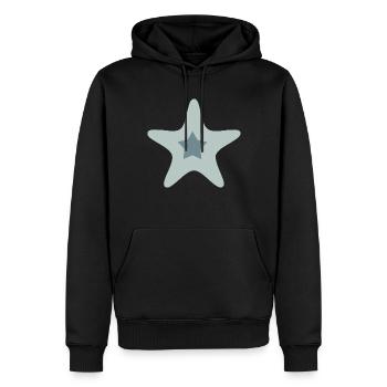 Stern - Männer Premium Bio Hoodie - Schwarz - Vorne - Nico (187cm)