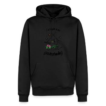I`d Rather Be Gardening - Men’s Premium Organic Hoodie - black - Front - Nico (187cm)