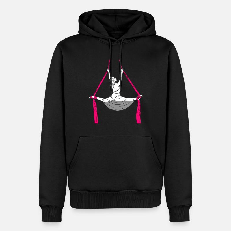Aerial Silk Split - Männer Premium Bio Hoodie - Schwarz