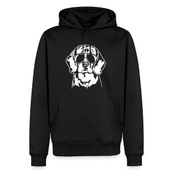 Beagle cool Hund Hunde Portrait Wilsigns - Männer Premium Bio Hoodie - Schwarz - Vorne - Nico (187cm)