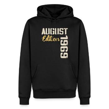 Jubiläum August 1969 - Limitierte Auflage August 1969 - Männer Premium Bio Hoodie - Schwarz - Vorne - Nico (187cm)