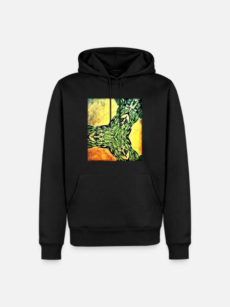 Green Man - Männer Premium Bio Hoodie - Schwarz