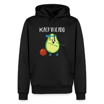 Kackvocado Avocado Kacke kacken Geschenk - Männer Premium Bio Hoodie - Schwarz - Vorne - Nico (187cm)