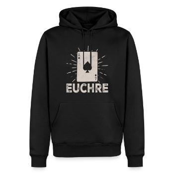 Euchre Vintage Euchre Kartenspiel - Männer Premium Bio Hoodie - Schwarz - Vorne - Nico (187cm)