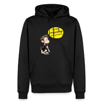 Je corrige silencieusement votre grammaire. garçon - Sweat à capuche Premium bio Homme - noir - Devant - Nico (187cm)