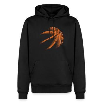 Joueurs de basket-ball Joueurs de basket-ball Joueurs de basket-ball - Sweat à capuche Premium bio Homme - noir - Devant - Nico (187cm)