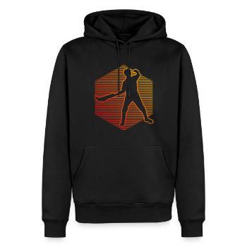 Ladies Basque Pelota Pelota vasca Jai Alai Pelota - Men’s Premium Organic Hoodie - black - Front - Nico (187cm)