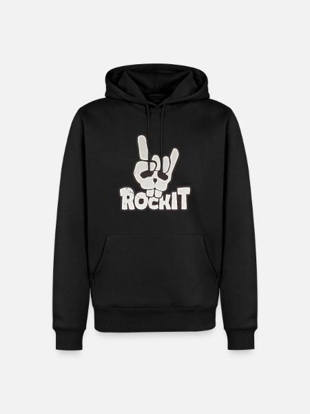 Rockit - Men’s Premium Organic Hoodie - black