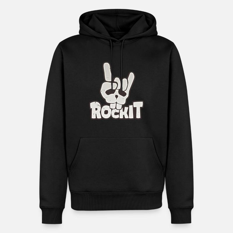Rockit - Sweat à capuche Premium bio Homme - noir