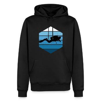 Free Dive Scuba Taucher Diver Scuba Tauchen - Männer Premium Bio Hoodie - Schwarz - Vorne - Nico (187cm)