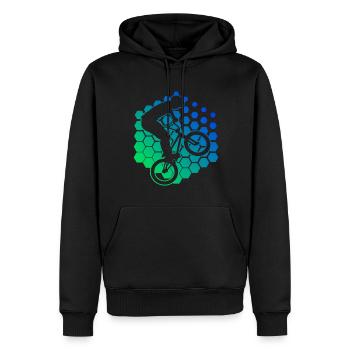 Vélo bmx garçons cyclisme hommes bmx bmx vélo - Sweat à capuche Premium bio Homme - noir - Devant - Nico (187cm)