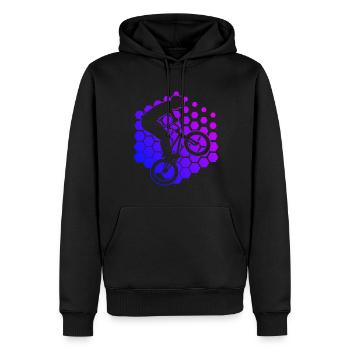 bmx fahrrad Herren bmx Bike bmx jungen Damen - Männer Premium Bio Hoodie - Schwarz - Vorne - Nico (187cm)