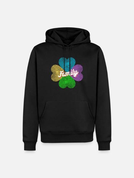 Family - Sweat à capuche Premium bio Homme - noir