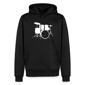 Drums Schlagzeug - Männer Premium Bio Hoodie - Schwarz - Vorne - Nico (187cm)