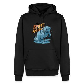 Dugong mein Spirit Animal ich liebe Manatees - Männer Premium Bio Hoodie - Schwarz - Vorne - Nico (187cm)