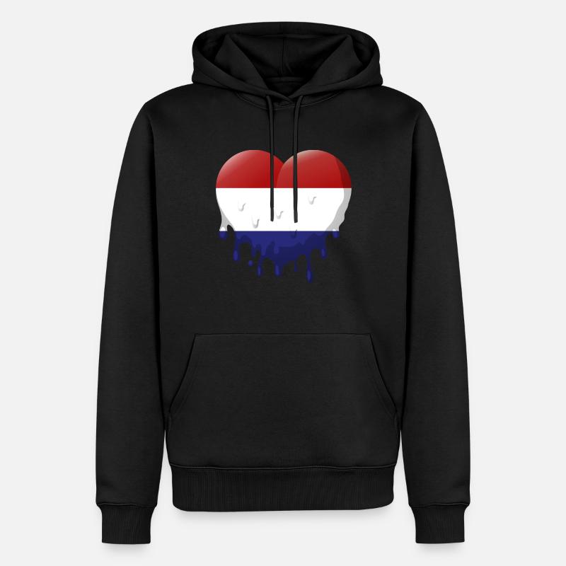 Pays-Bas Drapeau Hollande Drapeau néerlandais - Sweat à capuche Premium bio Homme - noir