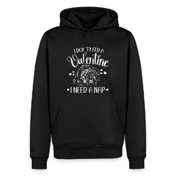 Schnauzer géant Saint-Valentin chiens chien Wilsigns - Sweat à capuche Premium bio Homme - noir - Devant - Nico (187cm)