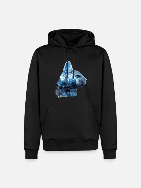 Chinchilla - Männer Premium Bio Hoodie - Schwarz