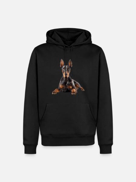 Doberman - Men’s Premium Organic Hoodie - black