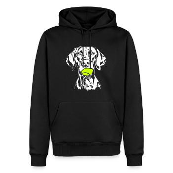 Vizsla Ball Ball Junkie Dogs Wilsigns - Sweat à capuche Premium bio Homme - noir - Devant - Nico (187cm)