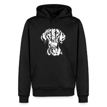 Vizsla Ball Ball Junkie Dogs Wilsigns - Sweat à capuche Premium bio Homme - noir - Devant - Nico (187cm)
