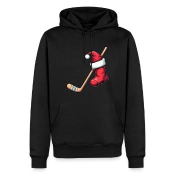 Santa Sports Hat Ball Eishockey Weihnachten - Männer Premium Bio Hoodie - Schwarz - Vorne - Nico (187cm)