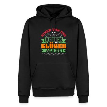 Klüger als du - Lustig-sarkastischer Spruch - Männer Premium Bio Hoodie - Schwarz - Vorne - Nico (187cm)