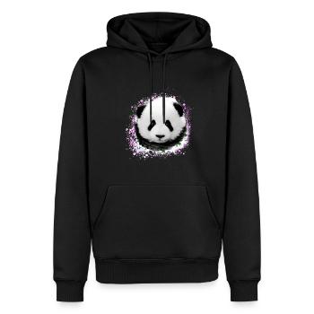Panda, ours panda, ours, graffiti, pandabababy - Sweat à capuche Premium bio Homme - noir - Devant - Nico (187cm)