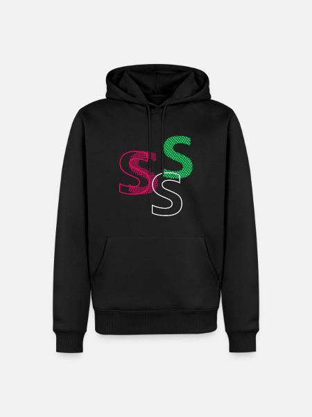 S Letter - Men’s Premium Organic Hoodie - black